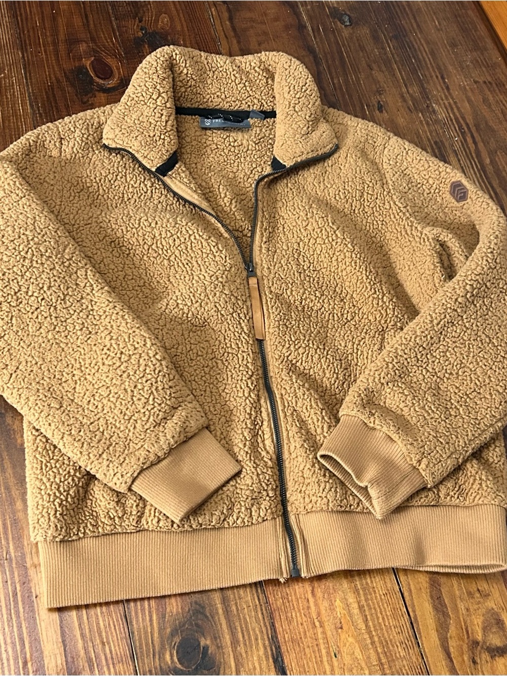 Free Country Women's Tan Sherpa Zip Jacket